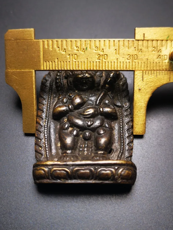 Gandhanra AcientTibetan Buddhist Statue,Original Mahakala,Made of Thokcha,over 100 Years Old