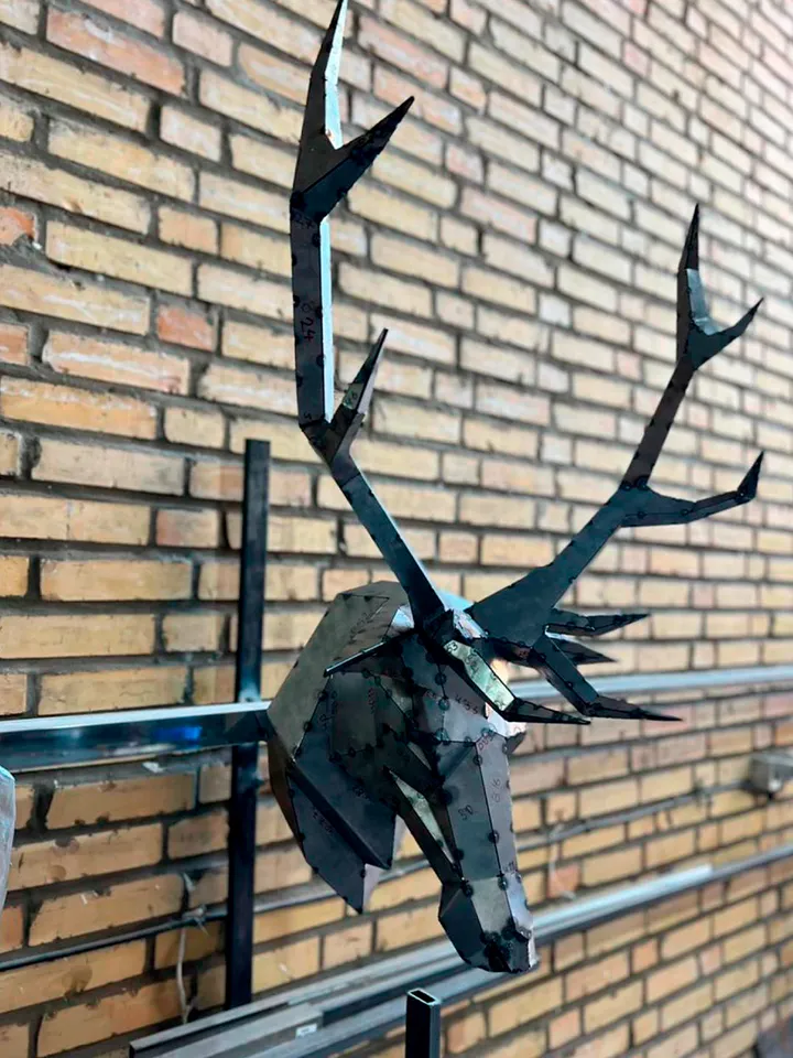 Welding Project Plans Drawings Deer Head (DXF, PDF)