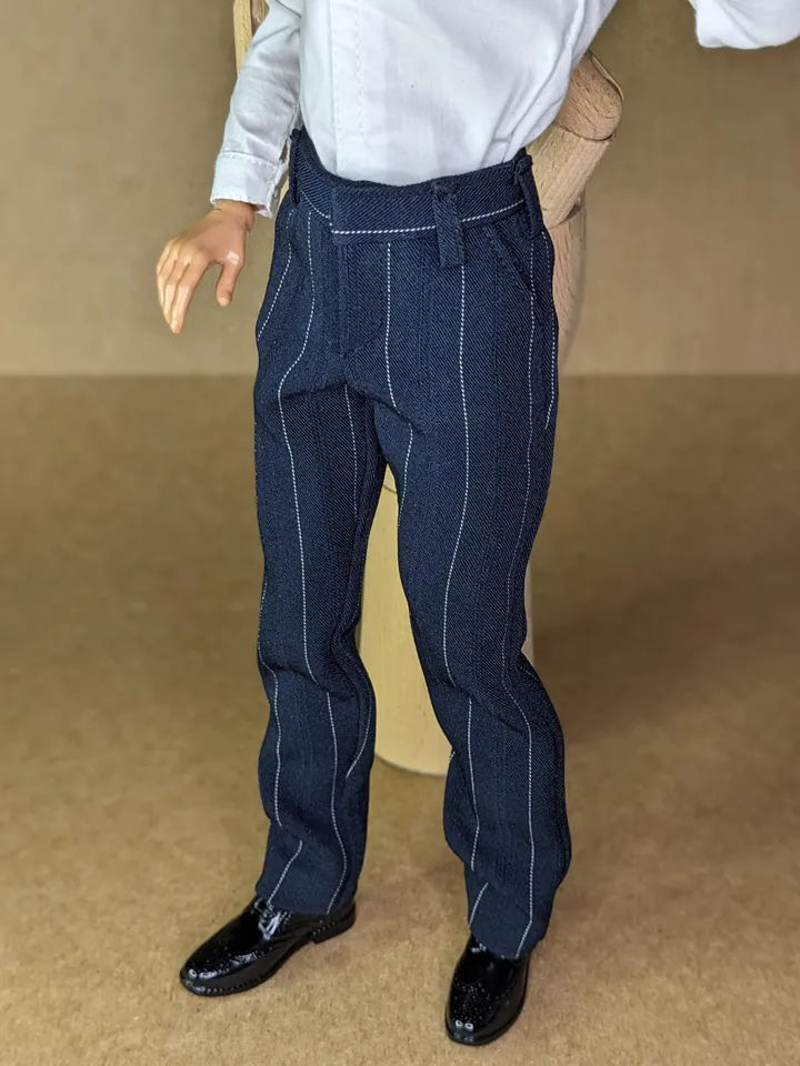 Handmade classic navy pants for 13 inch fashion male dolls (Adonis)