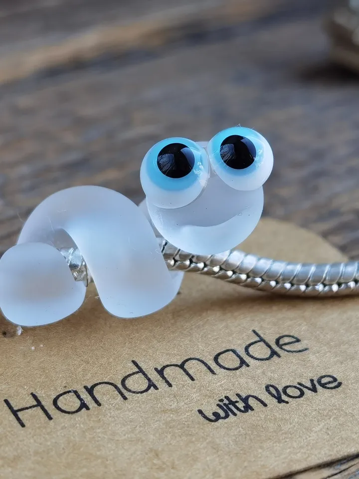 Glass Caterpillar figurine Miniature Caterpillar worm gifts Caterpillar ornaments Snake sculpture Glass Snake figurine Snake bead bracelet