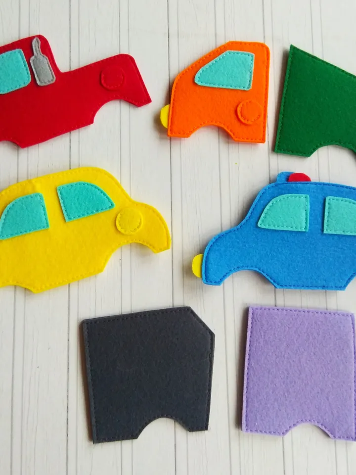 Transport Quiet book Pattern, Felt book pattern pdf, Soft montessori book tutorial, Busy book sewing ideas for kids 2, 3, 4 year old
