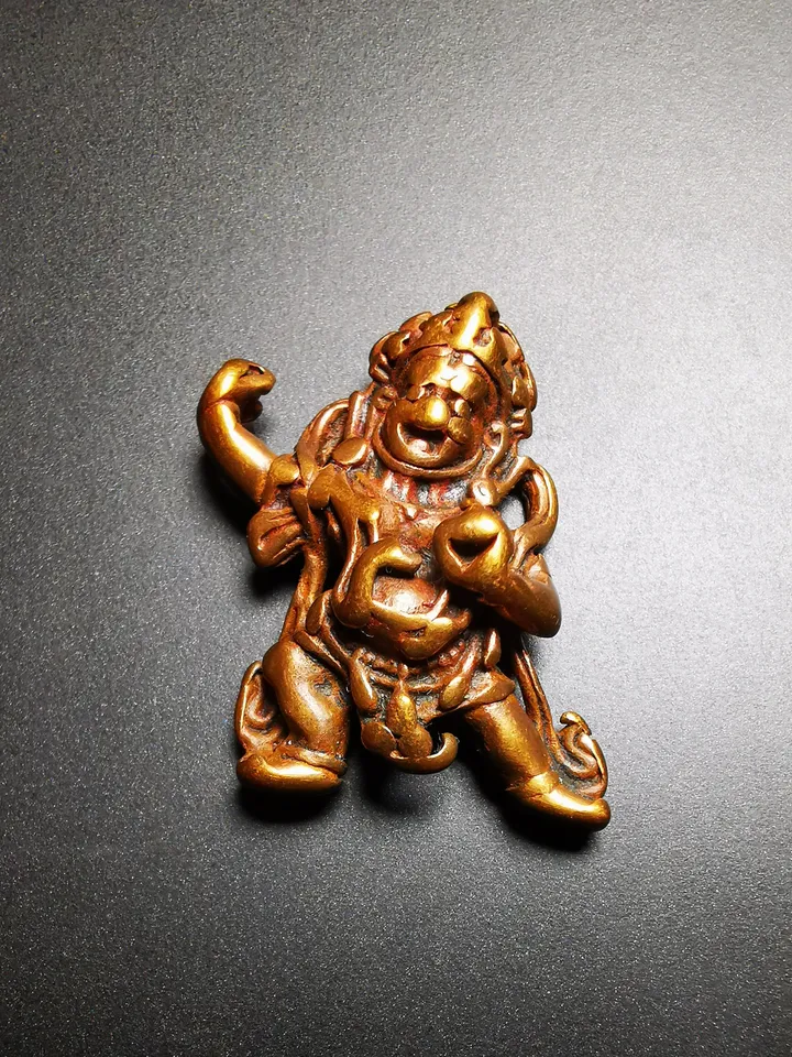Gandhanra Handmade Vajrapani Amulet,Tibetan Tantric Buddhism Statue,the Protector and Guide of Gautama Buddha