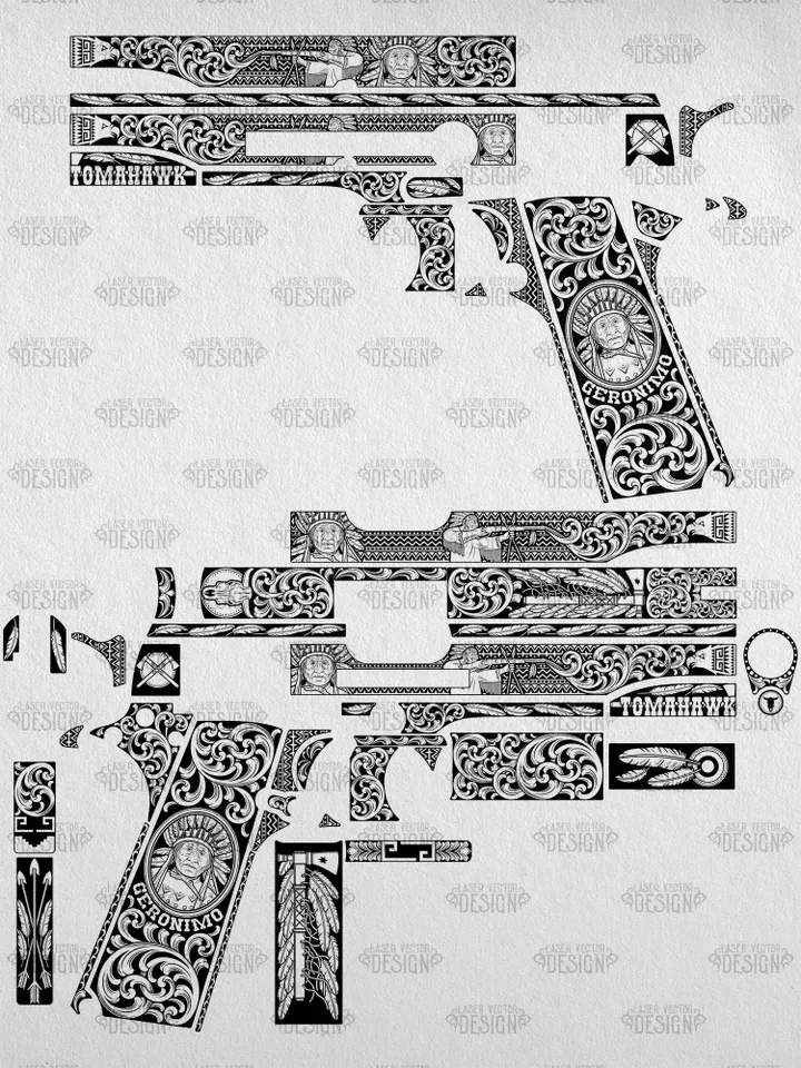 VECTOR DESIGN Colt 1911 government Tomahawk