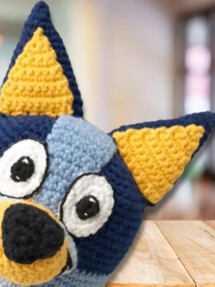 Bluey Crochet Pattern, Blue the Dog Crochet Pattern | Blue Heeler Crochet Pattern | Blue Heeler Amigurumi | Blue the Dog Plushie