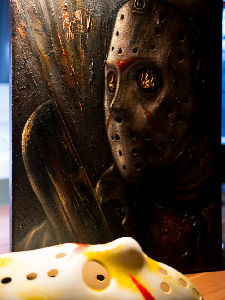 Original oil painting Jason Voorhees Friday the 13th