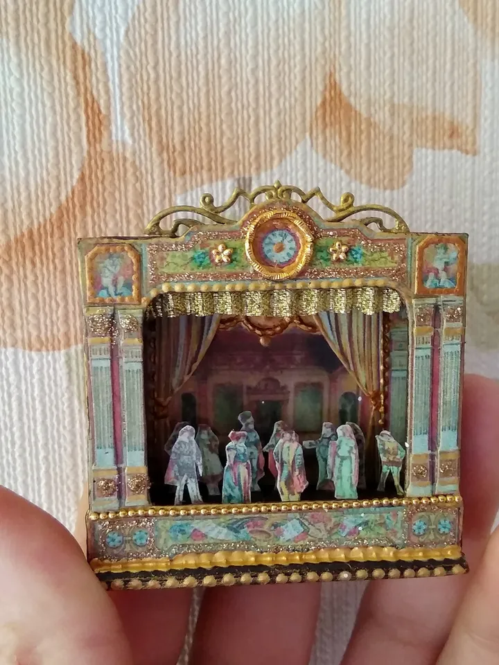 Puppet show. Paper theater.1:12 scale.