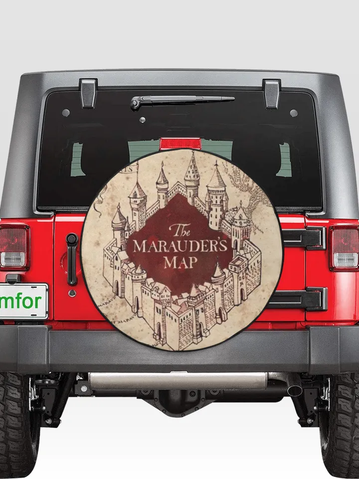 Marauders Map Harry Potter Spare Tire Cover