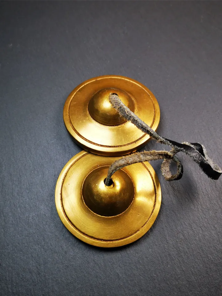 Gandhanra Customized Engrave Tibetan Cymbals,6.5cm Tingsha Bell,Buddhism Ritual Implement,Handmade in Nepal