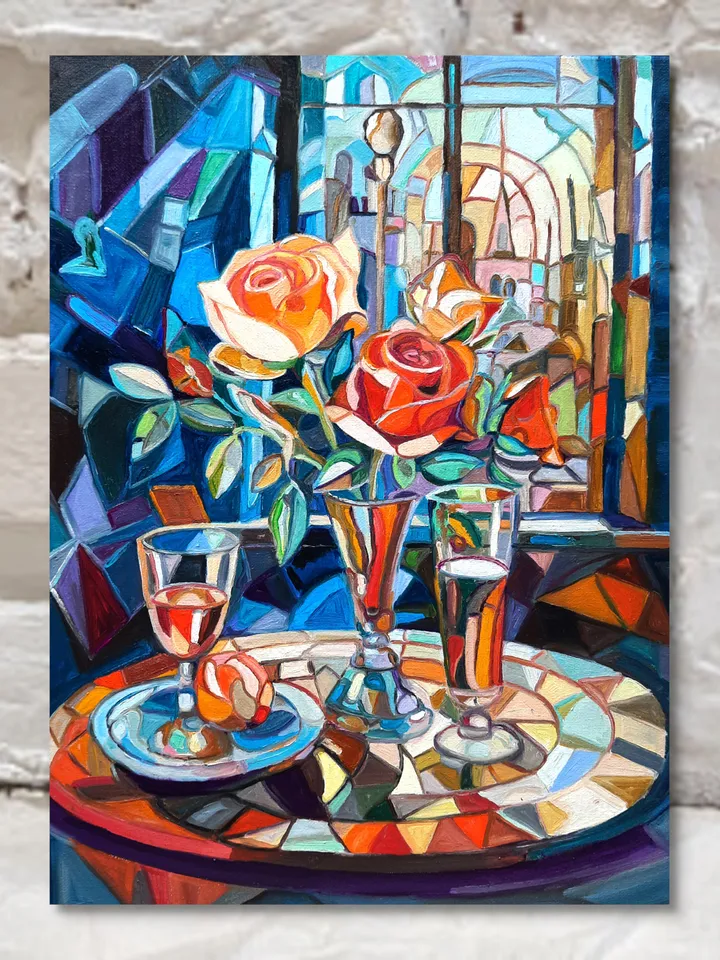 Floral Art Impasto Original Oil painting Oil on canvas