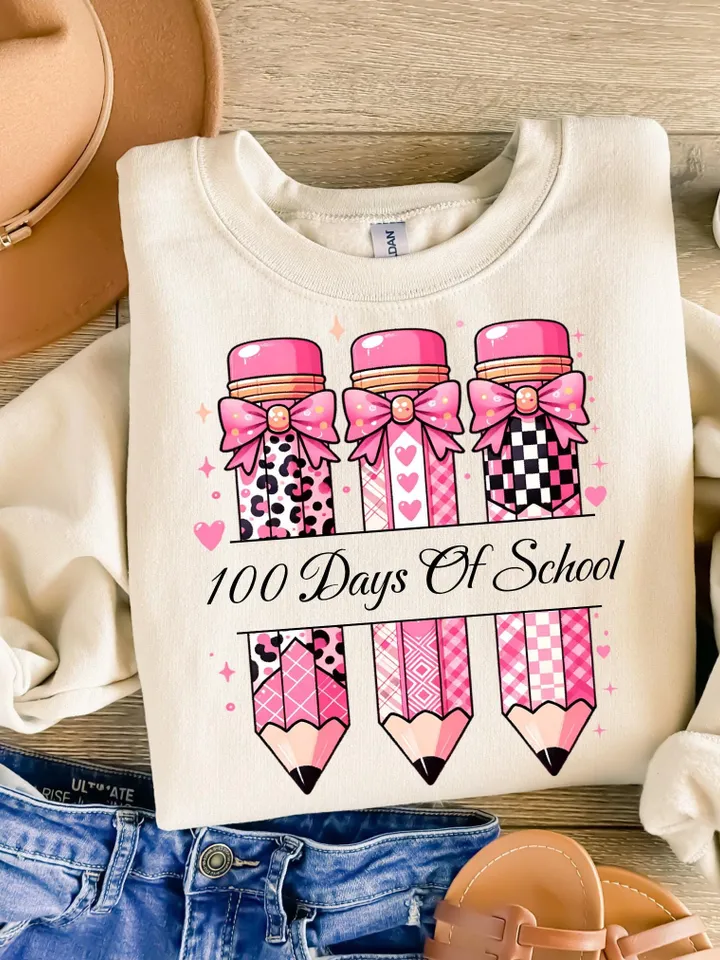 Happy 100 Days Of School Png, 100 Days Coquette Bow, Kids 100 Days Brighter Png, 100 Days Of School Png, Teacher Png, Back To School Png