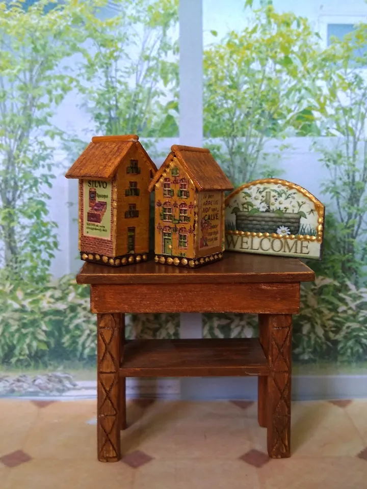 Houses for cockle roomboxes. Doll toy.1:12 scale.