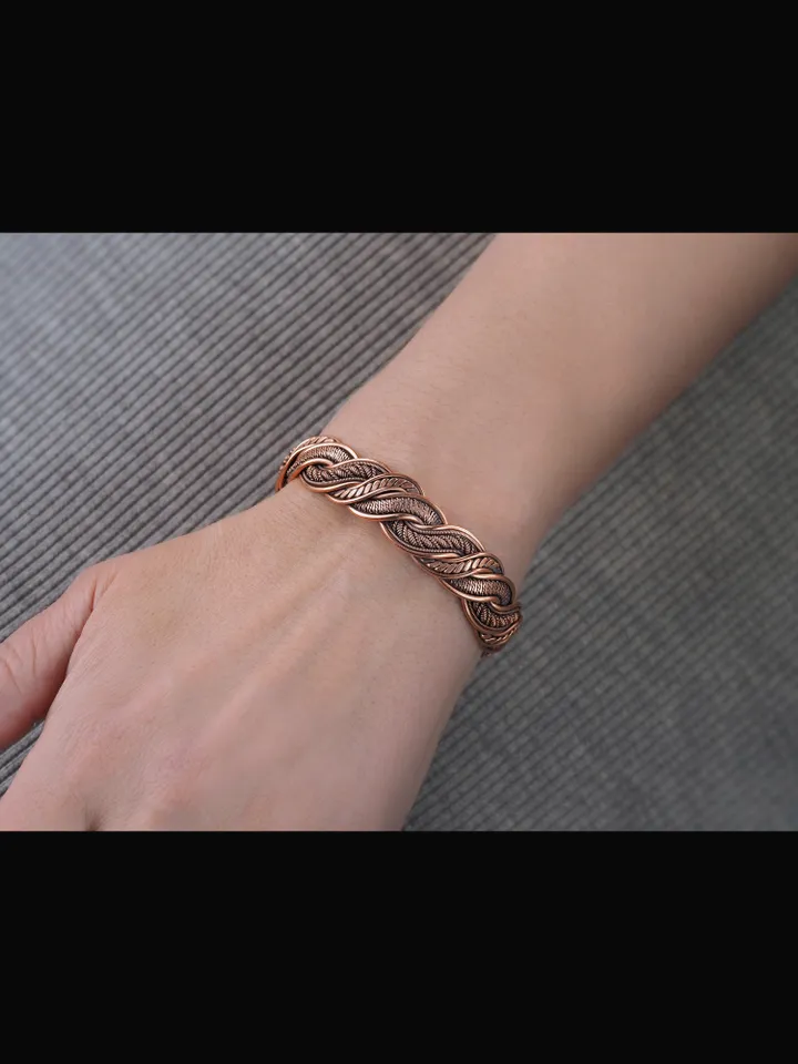 Wire wrapped copper bracelet for woman Antique style copper jewelry WireWrapArt