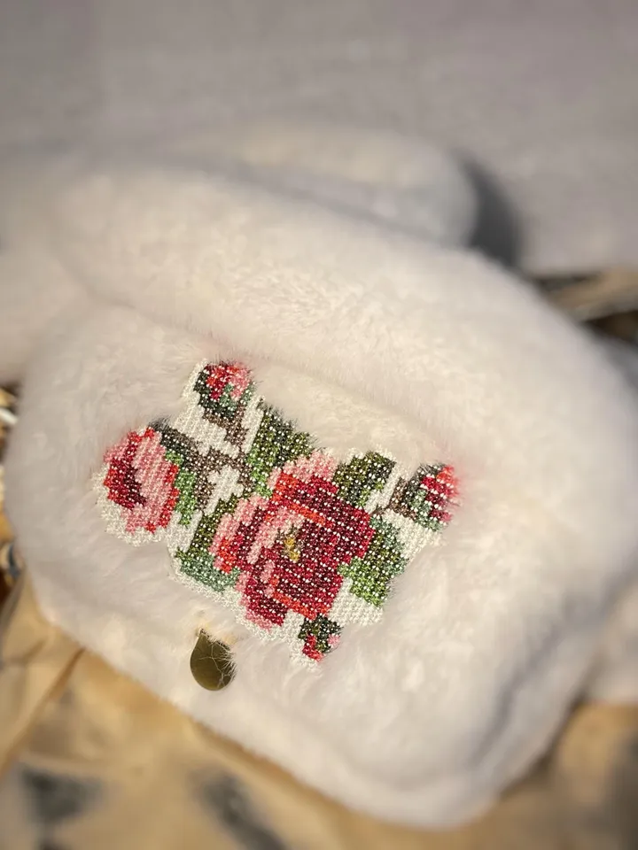 Machine embroidery design large French knot "Roses"