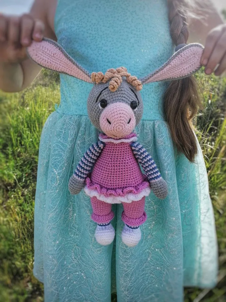 PDF donkey crochet pattern, crochet donkey, donkey pattern, crochet pattern, amigurumi donkey, cute donkey toy, amigurumi donkey pattern