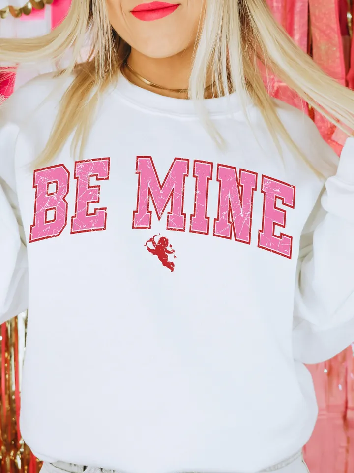 Varisty Be Mine SVG PNG Grunge Valentine’s Day Trendy Valentine Cut file, college font cupid png, xoxo cut file, trendy vday tshirt png