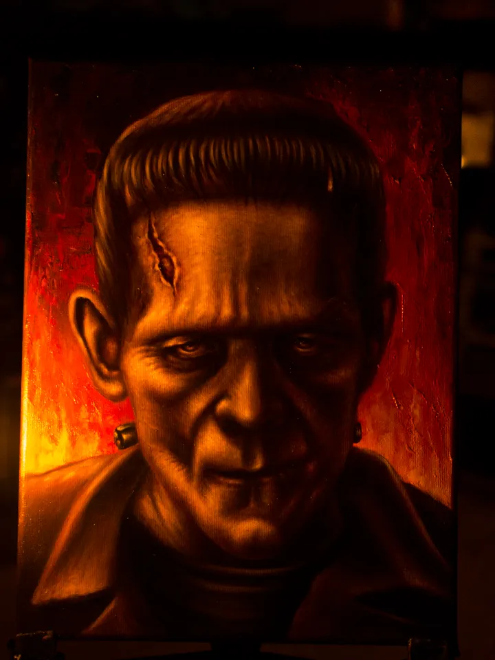 Oil painting Frankenstein