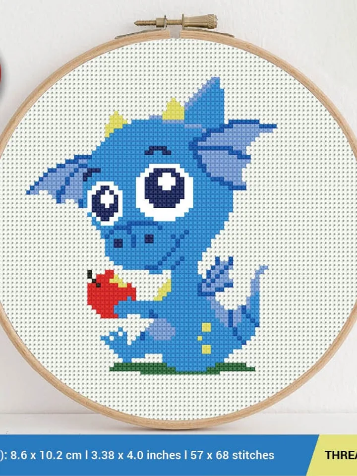 Baby Dragon Cross stitch pattern | Embroidery Pattern | Instant Download | Embroidery Designs