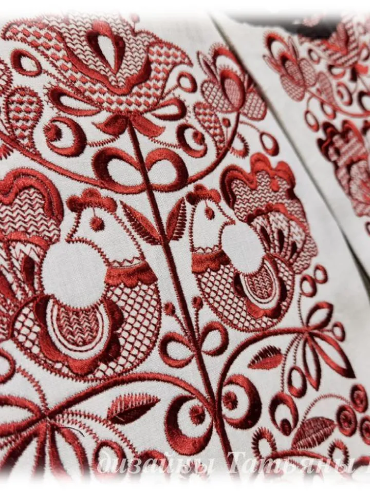 A "summer" set of designs for machine embroidery.
