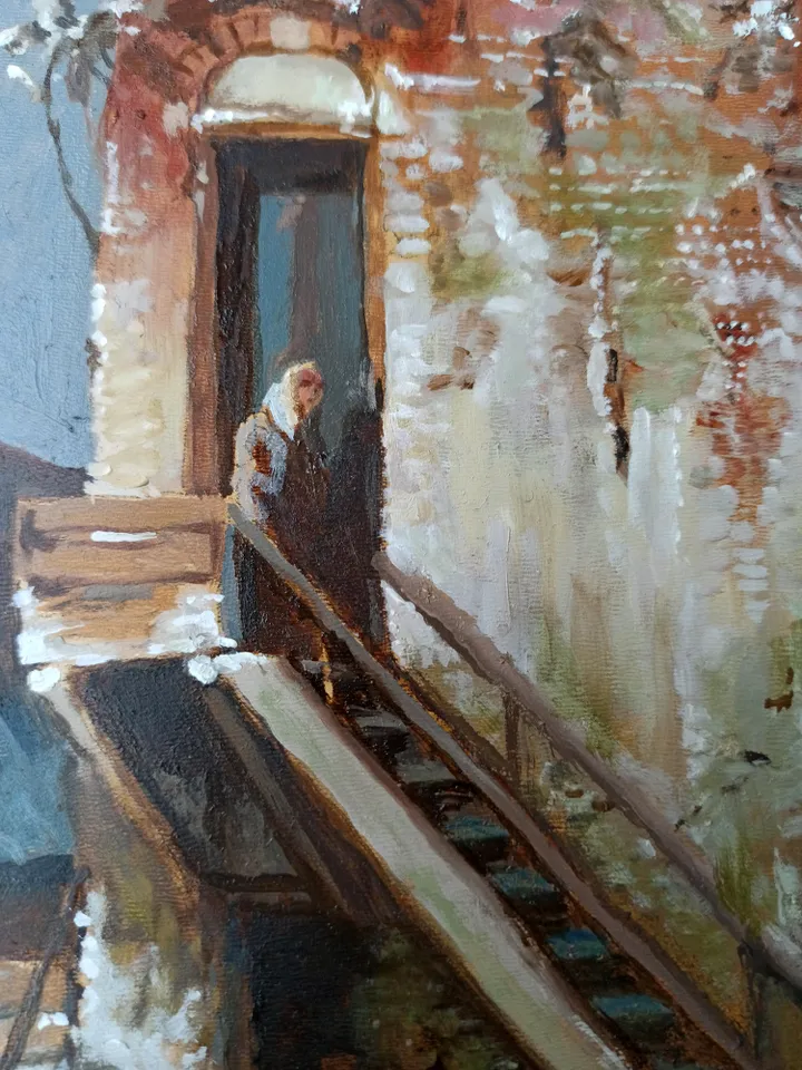 Old Watermill Original Oil Painting