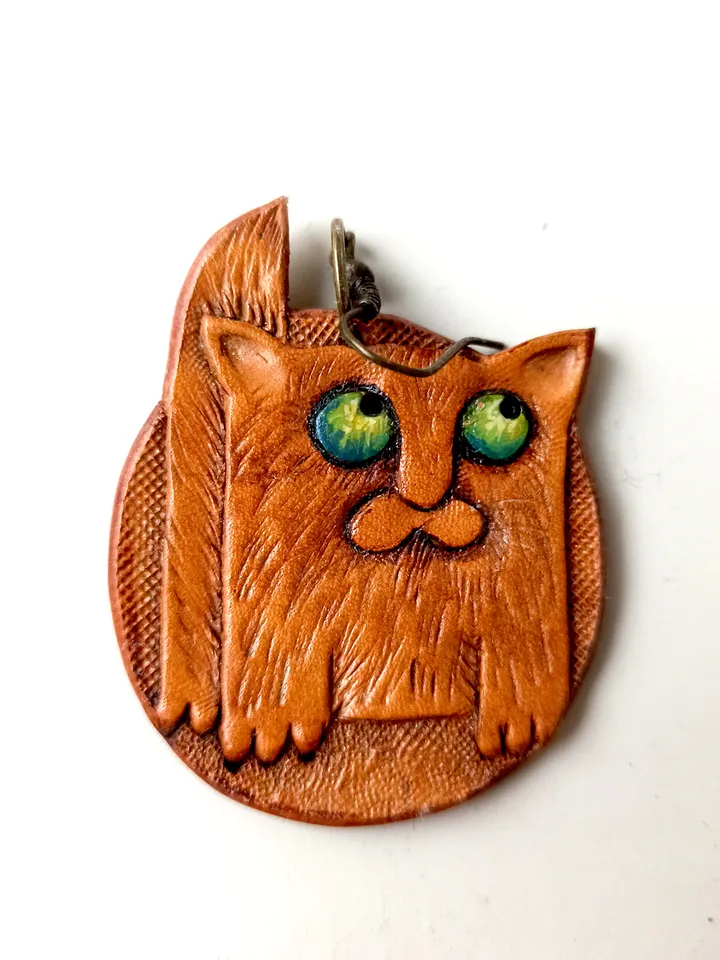 Red Cats Housekeepers Leather Earrings