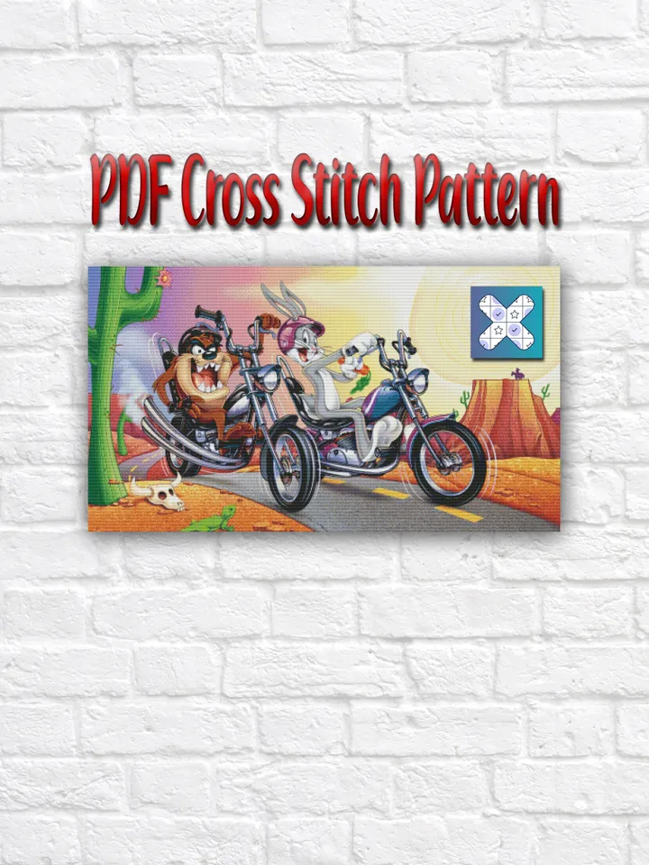 Looney Tunes Cross Stitch Pattern / Bugs Bunny Cross Stitch Pattern / Tweety Cross Stitch Pattern / Instant PDF Chart