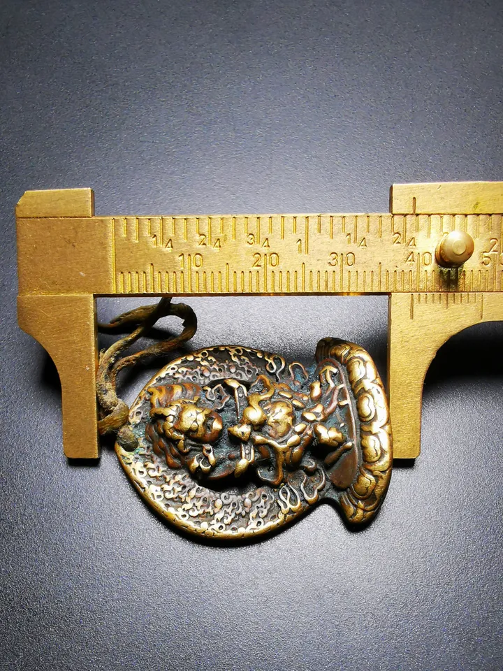 Gandhanra Antique Tibetan Buddhism Amulet Pendant,Panjaranata Mahakala,80 Years Old