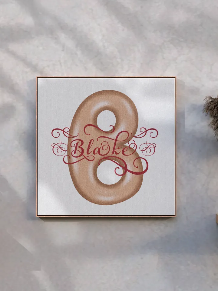 Blake - name in Samantha style with bright letters, digital design