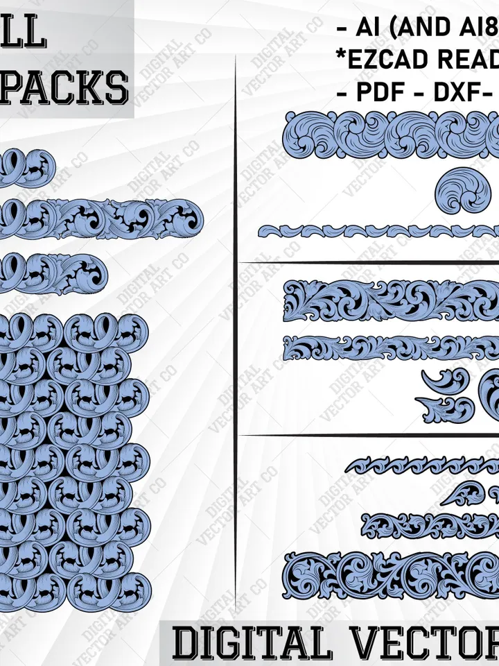 ScrollWork for laser engraving,handengraving scroll,scroll,scrollwork,scrollart,ornamental,drawing Scroll,engraving,calligraphy Scroll