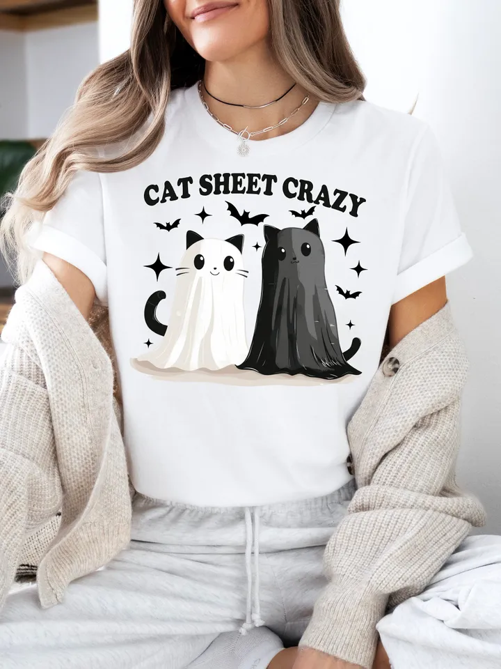 Black Cat Halloween Png, Ghost Cat Png, Halloween Png, Halloween Cat Shirt, Fall Png, Retro Halloween Png,Spooky Season Png,Funny Halloween