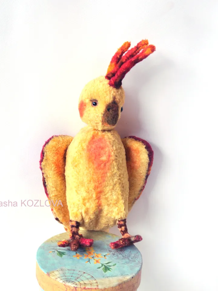 PDF Sewing Pattern 12" Parrot/ parakeet bird pattern popinjay/ artist teddy bear friend cockatoo bird sewing instruction