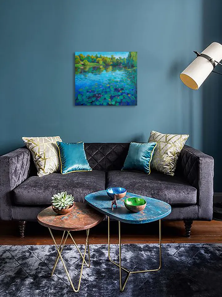 Pond with water lilies