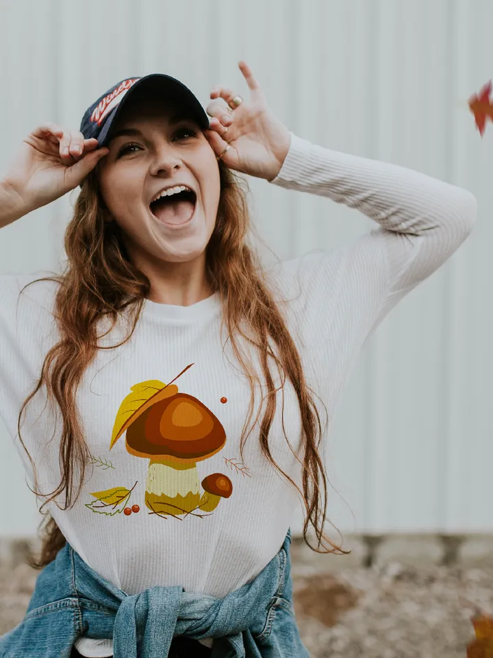 Autumn mushroom sublimation. Bag, pillows, mugs, T-shirt PNG