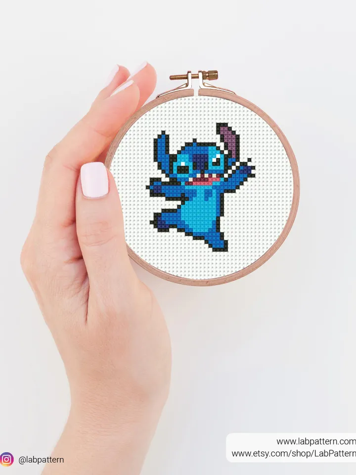 Bundle of 10 mini Lilo and Stitch Cross stitch patterns, Cartoon, Set Small, beginner, modern chart, gift DIY, embroidery, instant PDF
