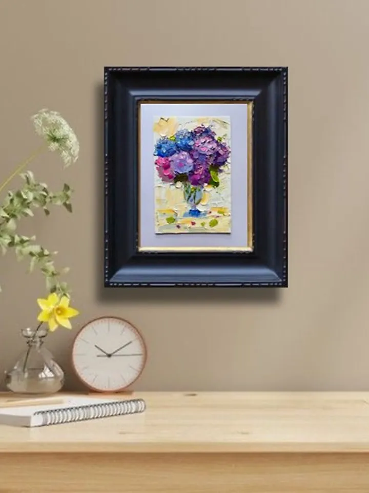 Hydrangea painting Small Original Painting Flower Art