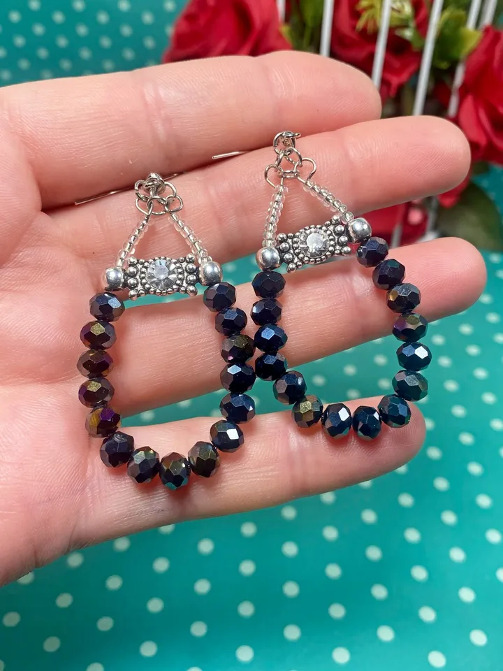 Classic handmade earrings.Handmade jewelry.