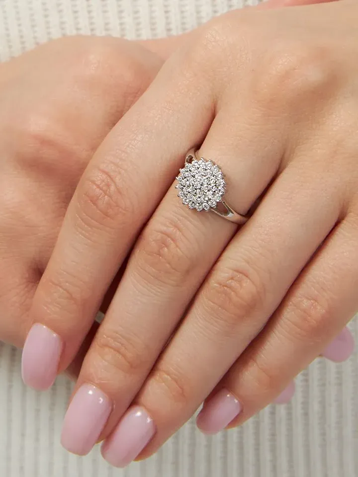 Women's silver ring 925 with cubic zirconia