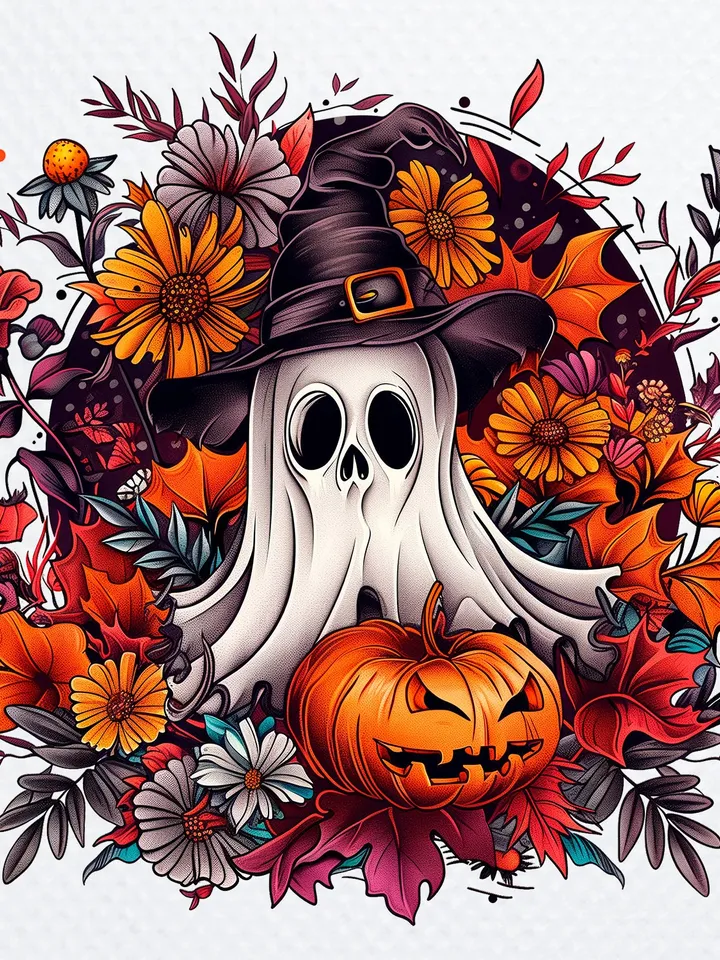 8 Cute Ghost PNG Bundle, halloween Clipart for sublomation, Fall PNG, Pumpkins clip art, Autumn Sublimation Design, Trending png