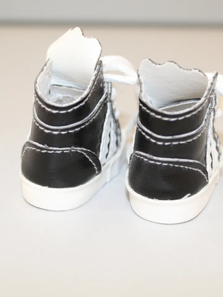wellie wisher shoes - Red and black sneakers for Wellie Whisher, Paola Reina - 5cm doll shoes