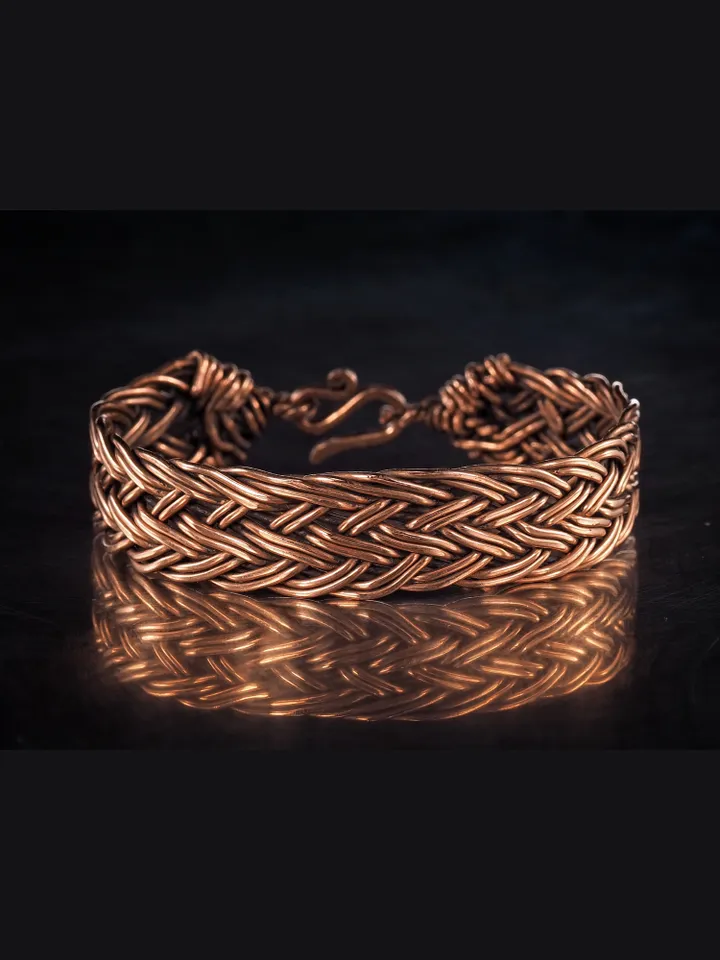 Wire wrapped copper bracelet for woman Antique style copper jewelry WireWrapArt