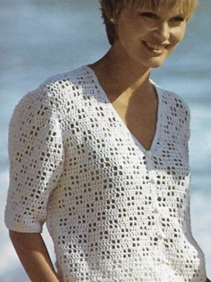 Crochet cardigan pattern, crochet lace cardigan, women cardigan, summer cardigan PDF
