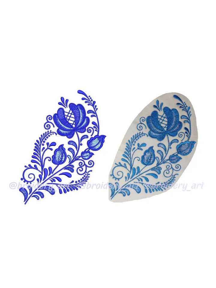 Floral Motif machine embroidery design