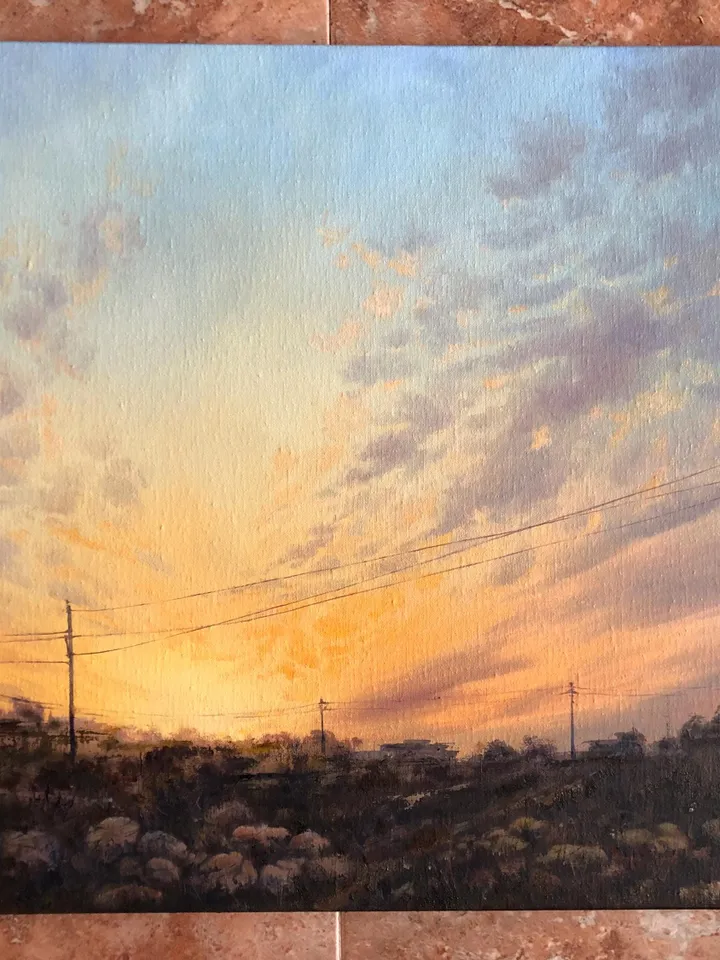 Sunset Original Oil Painting Sunrise Landscape