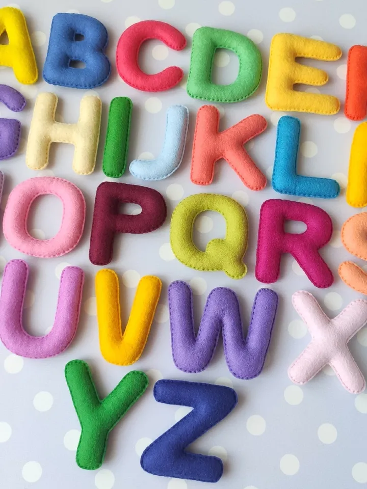 Felt Alphabet Letters with magnets inside, Soft English Alphabet for Kids, ABC English letters