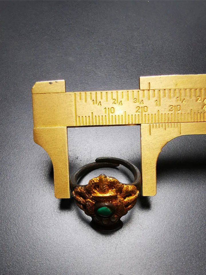 Gandhanra Unique Handcrafted Ring, Tibetan Buddhist Vajra Bell Ring,Made of Pure Gold Filled and Silver Filled,Protection Jewelry