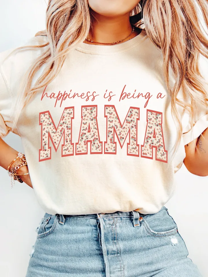 Happiness Being A Mama Png, Floral Mama Png, Mom Sublimation Png, Mama Shirt Design, Mother's Day Png, Sublimation Design