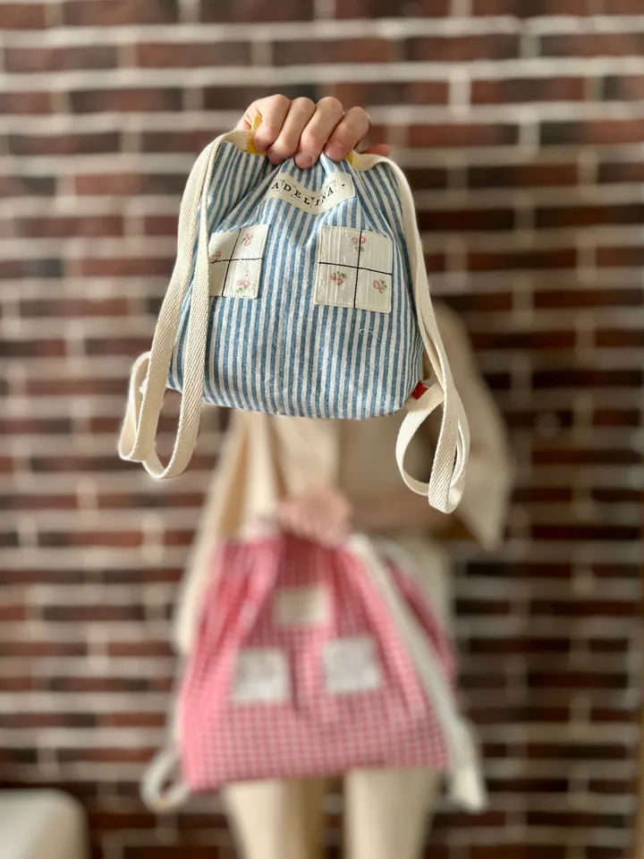 25х25 cm RUCKSACK
with a pocket step-by step photo
SEWING PATTERN and a pattern-template of a large backpack.