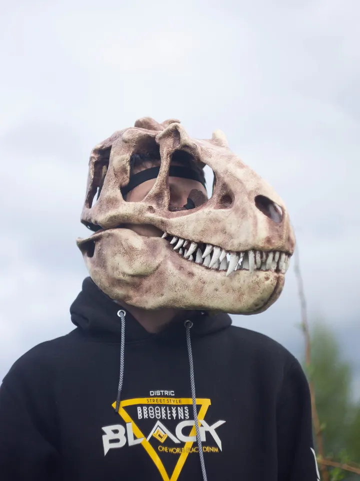 T-Rex Skull Mask, Dinosaur Skull, Tyrannosaurus Fossil Skull, tyrannosaurus rex, dinosaur mask, dino mask, resin mask, Horror Mask