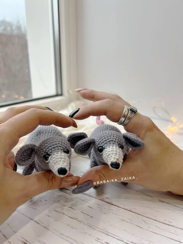 PDF Crochet Funny Realistic Rat Pattern,  Amigurumi Little Rat Pattern, Crochet mice, Crochet small mouse, Crochet Animal Amigurumi Cute Rat