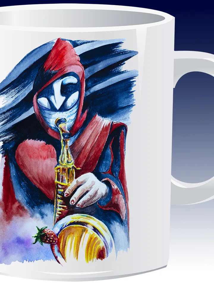 Musician artist of Half-life with saxophone, sax, jazz love music, cup, shirt, Clipart PNG, Digital Art by AeroDreamSoul