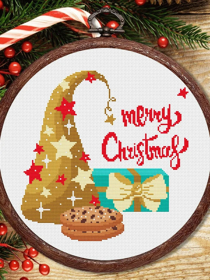 Merry Christmas Cross Stitch Pattern, Christmas Cross Stitch Pattern, Christmas Cookies Cross Stitch Pattern, Christmas Pattern #hld015